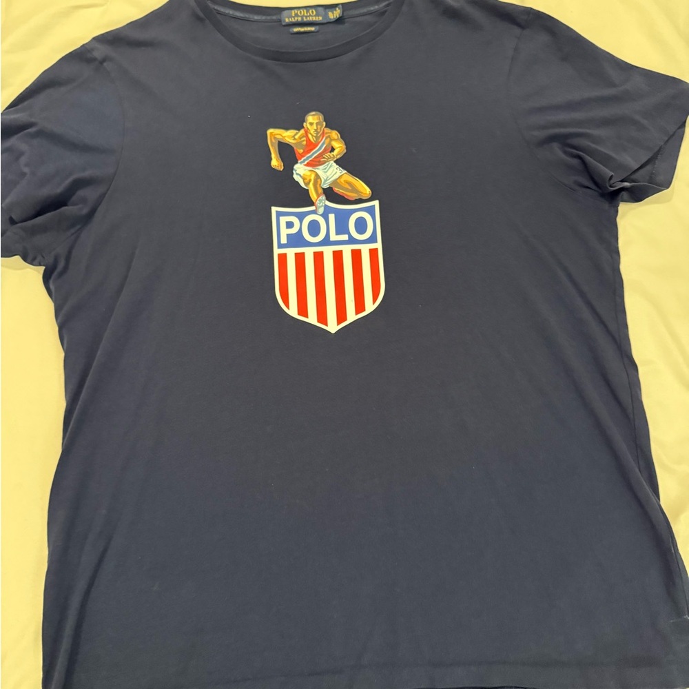 ❌SOLD❌ Ralph Lauren hurdles Kswiss Navy Graphic Tee